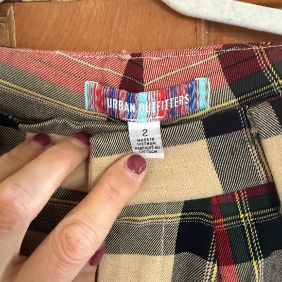 Urban Outfitters Grandpa Baggy Trouser Pant, Red Plaid, Size 2, LIKE NEW - Picture 5 of 7
